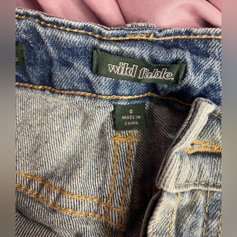 Women's High rise Curvy Straight Jeans Wild Fable Light Wash Sz0/32” NWT - Picture 7 of 9